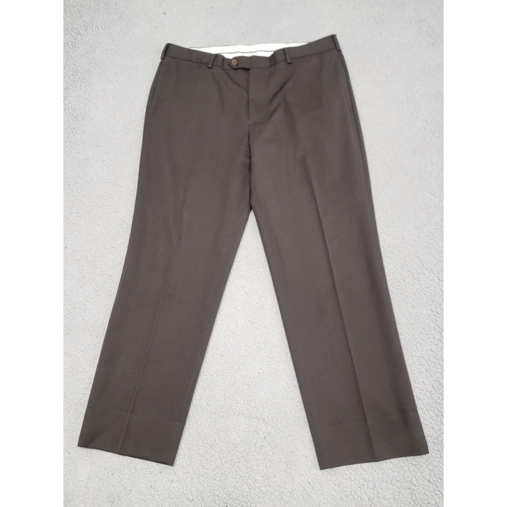 Brooks Brothers Pants Mens 38x30‎ (Fits 36x30) Brown Wool Pleated 1818 Madison